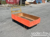 Metal Cart, w/Handle, Wood Walls