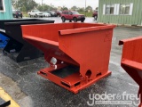 Unused 2 cu.yd Self Dumping Hopper With Fork Pockets - Orange
