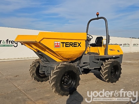 Terex 6 Ton Swivel Skip Dumper, Roll Bar