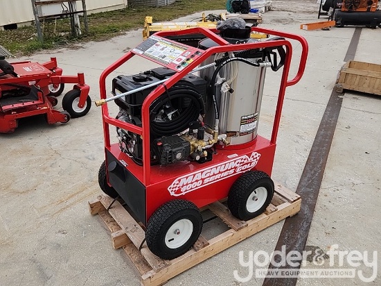 Magnum 4000 Pressure Washer, 15HP, Electric Start, 12V System, Diesel Fired Burner