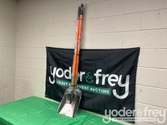 Unused Rhino Rugged  Square Point Shovel, Fiberglass, Heavy Duty Contractor Grade (3 of)