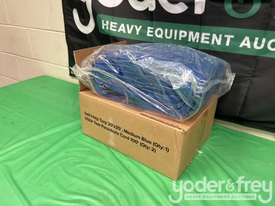 Unused FEMA Tarps, 20x25 c/w 2 Chords