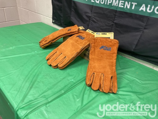 Unused Blue Hawk Welding Gloves, Leather (3 pr)