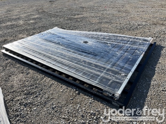 Unused 2025 20' Bi-Parting Iron Gate c/w Deer Artwork