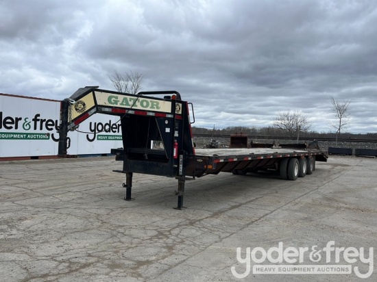 2012 Gator  40' Gooseneck Trailer, 30,000lb GVWR, Tri-Axle, Flat Bed, Wood Deck
