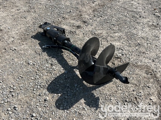 Unused 2025 Miva 16" Auger, c/w Hoses to suit 1-3 Ton Excavator