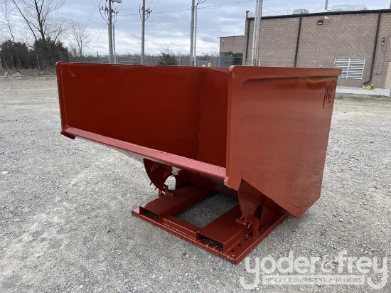 Unused 2025 3 cu.yd. Self Dumping Hopper c/w Fork Pockets