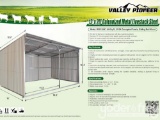 Unused Galvanized Metal Livestock Shed, Highly Corrosion-resistant, 12'x20x10.5'