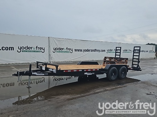 2025 HD Equipment Trailer 7' x 20' (18' Flat, 2' Dovetail, 14,000LB GVWR, 11,000lb Payload Capacity 