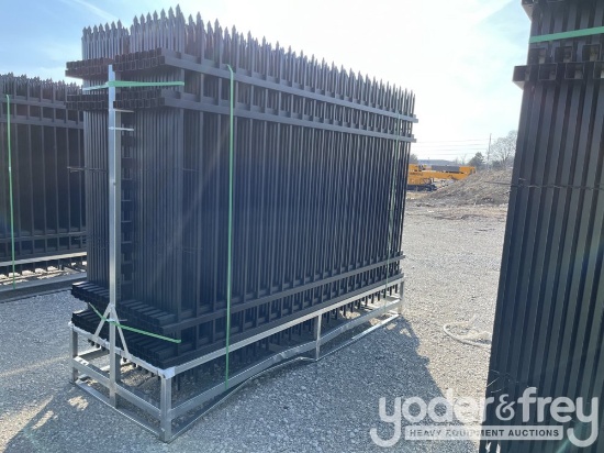 Unused 10' 4-Rail Iron Fencing (30 of)