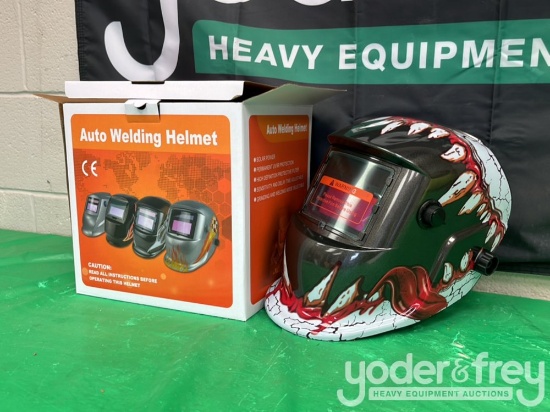 Unused 2025 Welding Helmet, Auto Darkening, Graphic Design