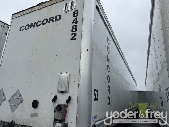 2014 Vangard 53' Dry Van Trailer, Inflation System, X Track, 100% Oak Floor, 110" Swing Door, 68,000