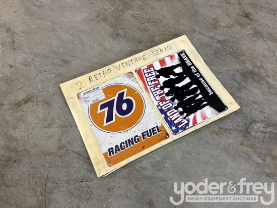 Unused Retro Vintage Signs (2 of)
