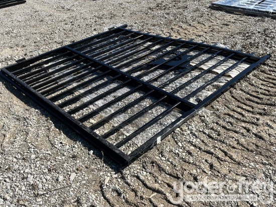 Unused SKLP 14' Bi-Parting Wrought Iron Gate