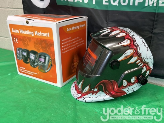 Unused 2025 Welding Helmet, Auto Darkening, Graphic Design