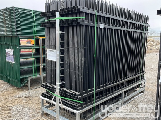 Unused 2025 10' 4-Rail Iron Fencing (30 of)