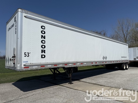2014 Vangard 53' Dry Van Trailer, Inflation System, X Track, 100% Oak Floor, 110" Swing Door (Sellin