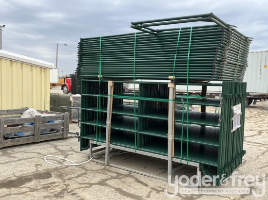 Unused 10' Powder Coated Corral Panels (54+2 of)
