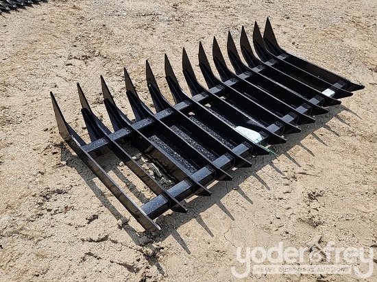 Unused 70" Root Rake to suit Skidsteer