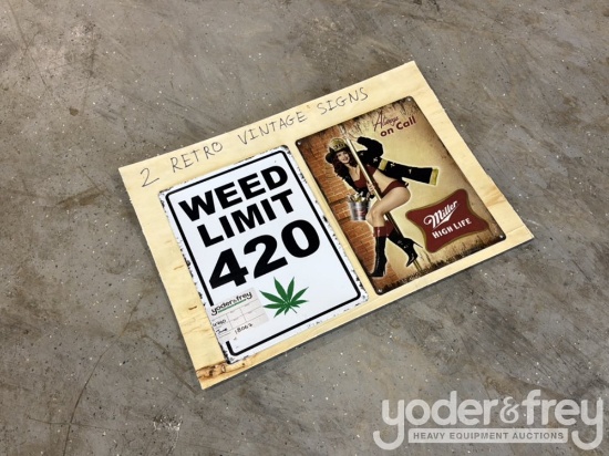 Unused Retro Vintage Signs (2 of)