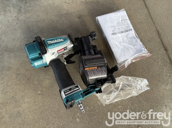 Makita 1 3/4" Roofing Coil Pneumatic Nailer-An454-1 Yr Factory Warranty -Recon