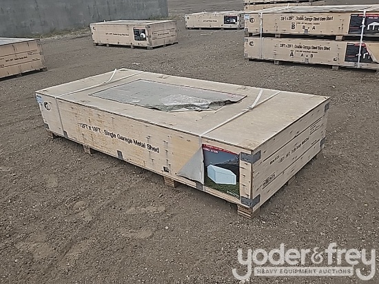 Unused Allmetal 12' x 19' Singlr Garage Metal Shed