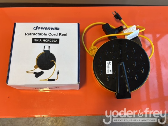 Unused Retractable Cord Reel - SKV:HCRC30A, 30’...... - 125VAC, 60Hz