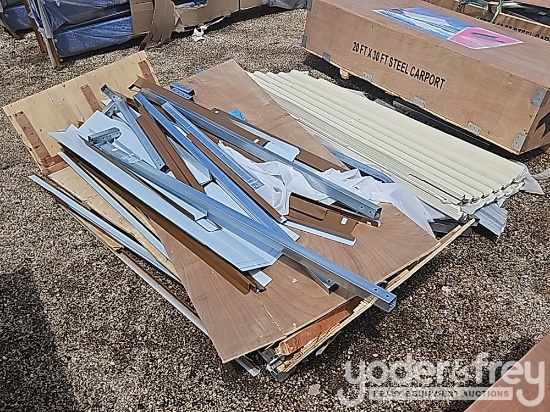 Unused 23' X 22' Double Garage Metal Shed