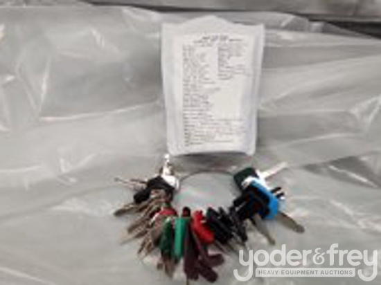 Unused 42 Heavy Construction Equipment Master Keys Set to suit CAT, Bobcat, JD, Case, JLG, JCB, Volv