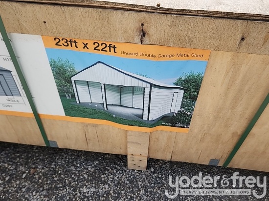 Unused 2025 23x22' Portable Metal Shed 7600*1000*3760mm