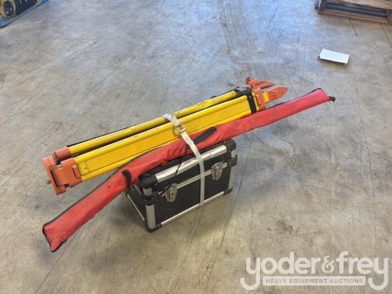 Unused 2025 Self-Leveling Rotary Laser Level with Batteries, Receiver, Tripod, Grade Rod