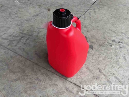 Unused 5 Gal Liquid Utility Jug Red