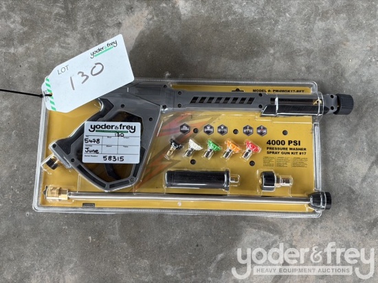 Unused Armor 4000 PSI Universal 9 pc Pressure Washer Replacement Wand, Gun Kit