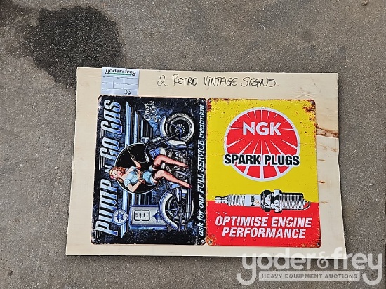 Unused Retro Vintage Signs (2 of)