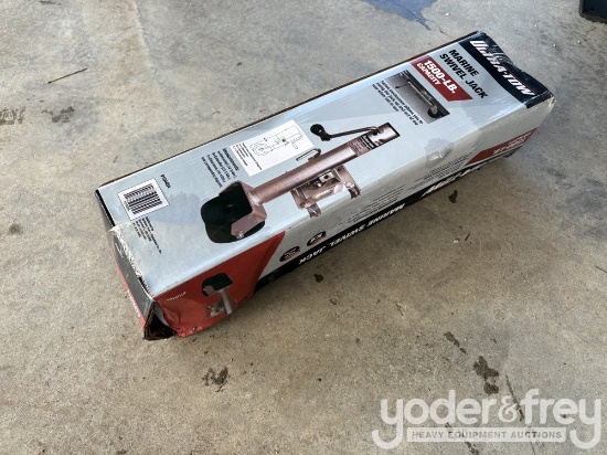 Unused 1500lb Bolt on Trailer Jack c/w Double Wheel