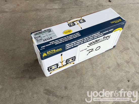 Unused Dual Head LED Bulldog Work Light