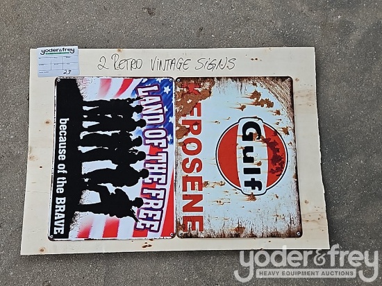 Unused Retro Vintage Signs (2 of)