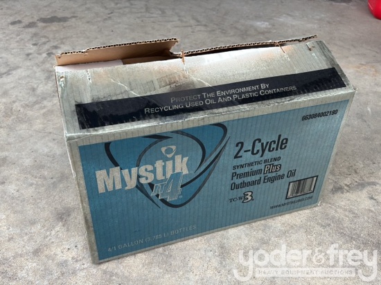 Unused Mystick Synthetic 2 Cycle Motor Oil (4 Gal Per Case)