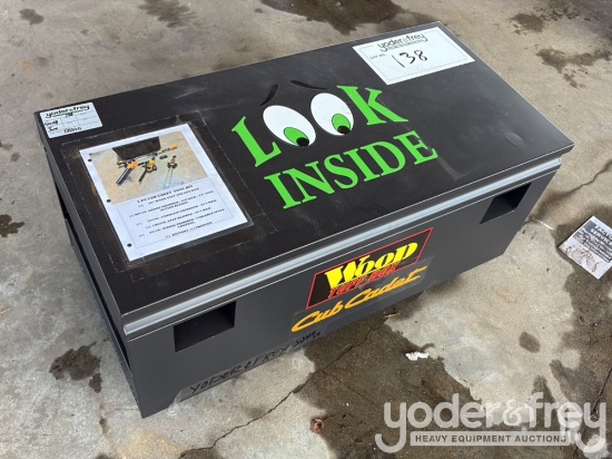 Unused Wood Tuff Tow 48" Box, 7 pc Cub Cadet Tool Kit