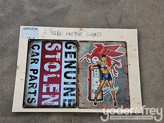 Unused Retro Vintage Signs (2 of)