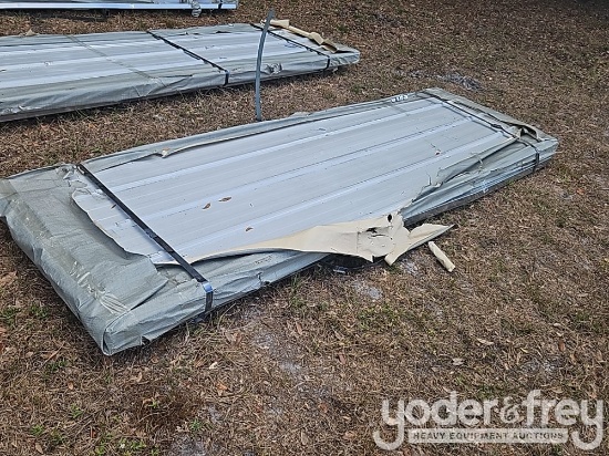 Unused 2025 SKLP Structural Steel, Qty of (100) Sheets Galvalume Steel Siding Roofing