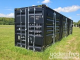 Unused 40' HC 3 Multi Doors Container, 3 Side Open Door, 1 End Door, Lock Box, Side Forklift Pockets