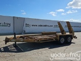 1994 HM Trailers Yellow Utility Equipment Trailer, Tandem Axle, Ramps