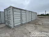 2025 40' HC Multi Door Container, 3 Side Doors, End Door, Lock Box, Side Forklift Pockets