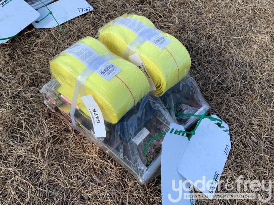 Unused 4" x 27' HD Ratchet Tie Down (2 of)