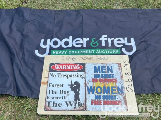 Unused Retro Vintage Signs (2 of)