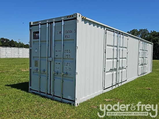 2026 40' HC Container c/w 2 Side Doors, 1 End Door