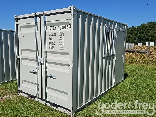 Unused 2026 12' Container c/w Pedestrian Door, Window