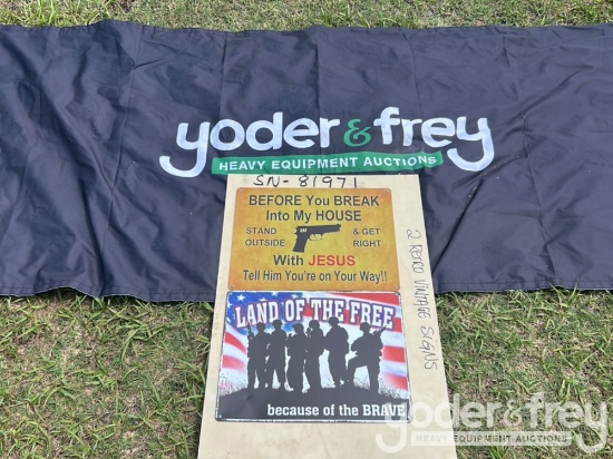 Unused Retro Vintage Signs (2 of)