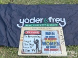 Unused Retro Vintage Signs (2 of)